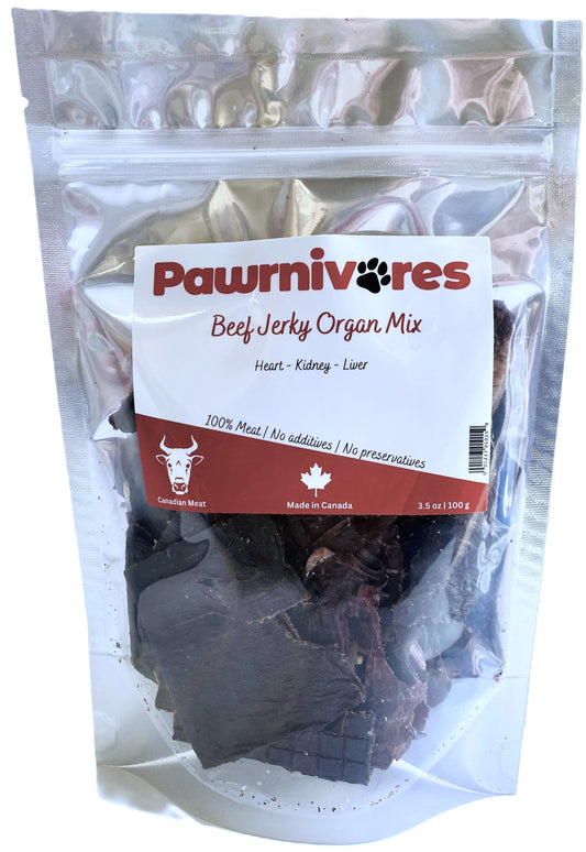 Pawrnivores Beef Organ Jerky Package